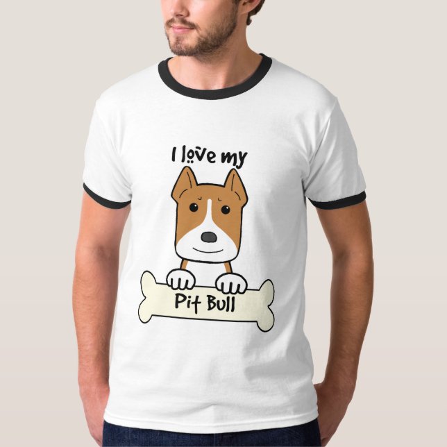 I Liebe mein Pitbull T-Shirt (Vorderseite)