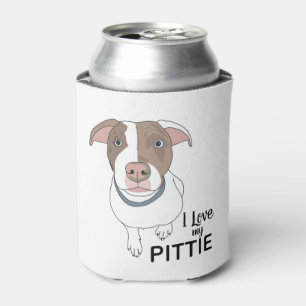 I Liebe mein Pittie Bier cooler Dosenkühler
