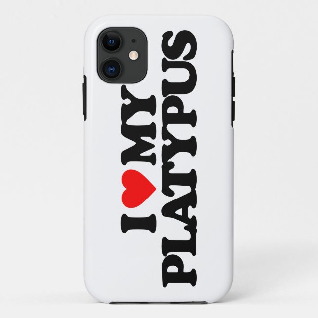 I LIEBE MEIN PLATYPUS Case-Mate iPhone HÜLLE (Rückseite)
