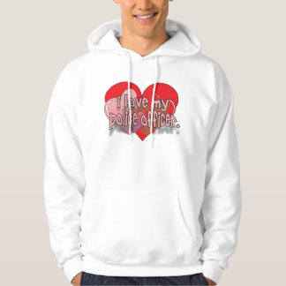I LIEBE MEIN POLIZEI-OFFIZIER HOODIE