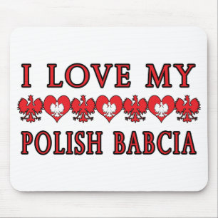 I Liebe Mein Polnisch Babcia Mousepad