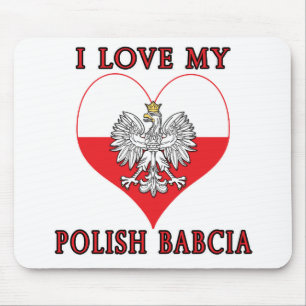 I Liebe Mein Polnisch Babcia Mousepad