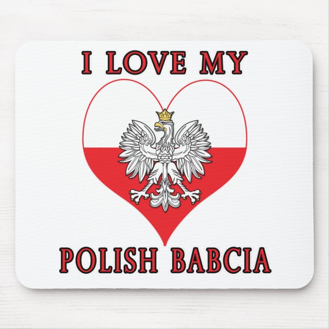 I Liebe Mein Polnisch Babcia Mousepad (Vorne)