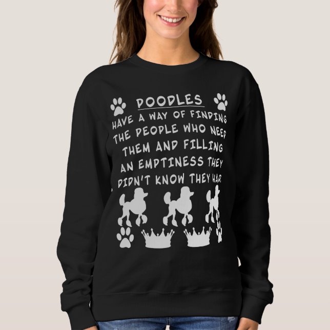 I Liebe mein Poodhund Sweatshirt (Vorderseite)