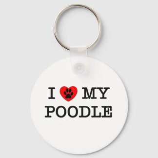 I LIEBE MEIN POODLE SCHLÜSSELANHÄNGER