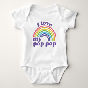 I Liebe Mein Pop Pop - Niedlicher Regenbogen Baby Strampler