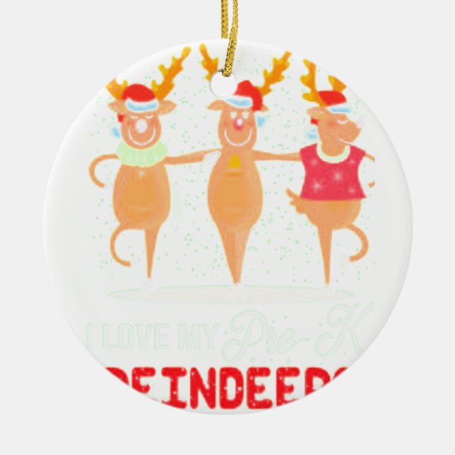 I Liebe Mein Pre-K Keramik Ornament (Vorne)