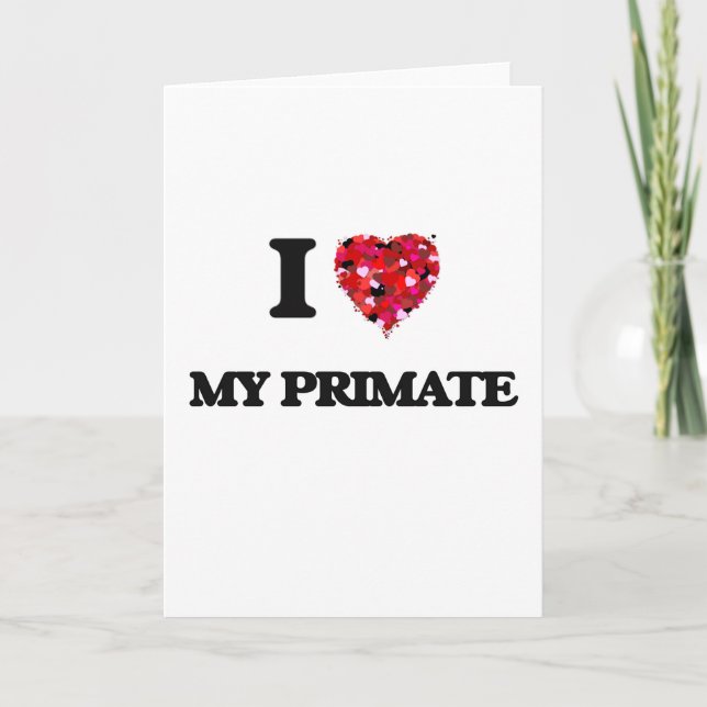 I Liebe mein Primat Karte (Vorderseite)