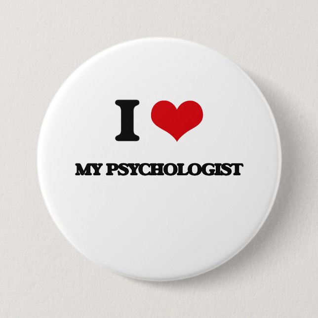 I Liebe mein Psychologe Button (Vorderseite)