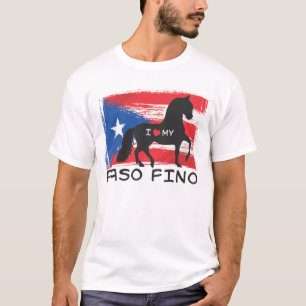 I Liebe mein puertorikanisches Paso Fino T-Shirt