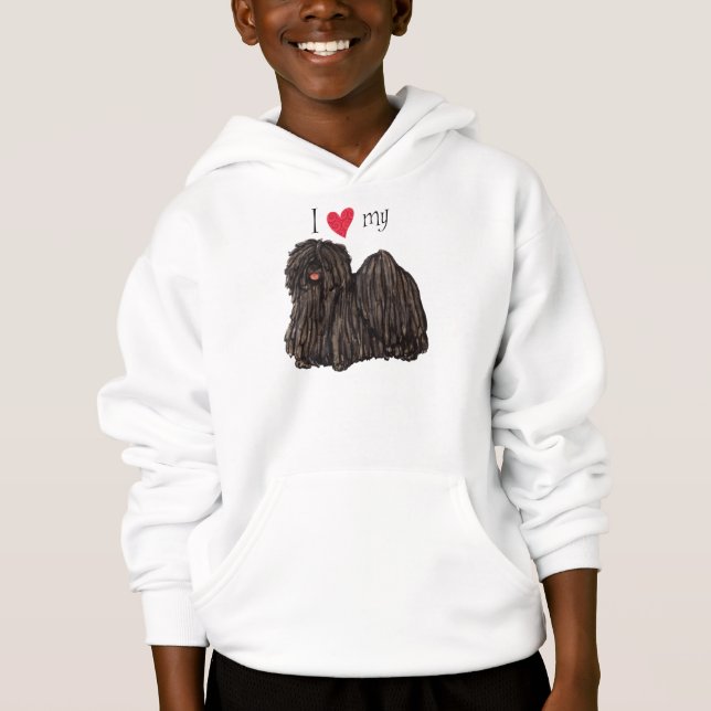 I Liebe mein Puli Hoodie (Vorderseite)