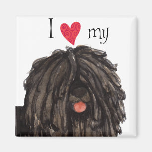 I Liebe mein Puli Magnet