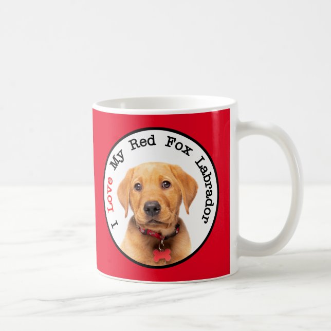 I Liebe Mein Red Fox Labrador Kaffeetasse (Rechts)