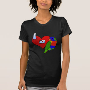 I Liebe mein Regenbogen Lorikeet T - Shirt