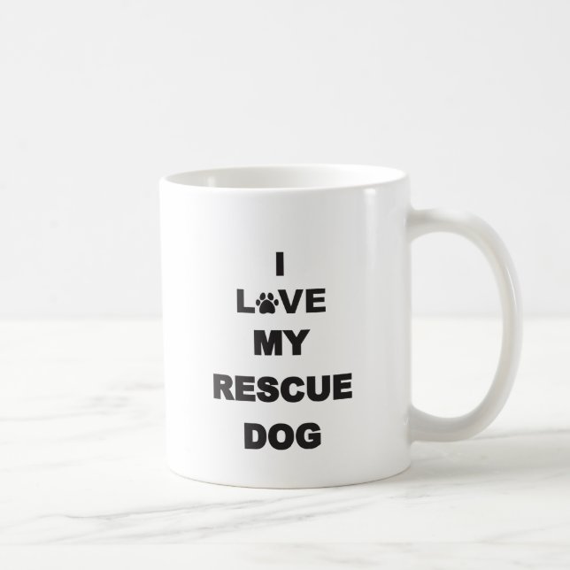I Liebe mein Rettungs-Hund Tasse (Rechts)