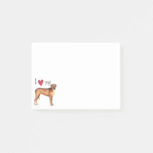 I Liebe mein Rhodesian Ridgeback Post-it Klebezettel