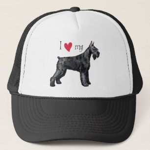 I Liebe mein riesiger Schnauzer Truckerkappe