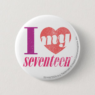 I Liebe mein Rosa 17 Button