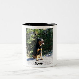 I Liebe mein Rotti! Zweifarbige Tasse