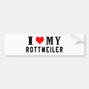 I Liebe mein Rottweiler Autoaufkleber