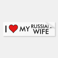 I Liebe mein russischer Ehefrau Bumber Aufkleber