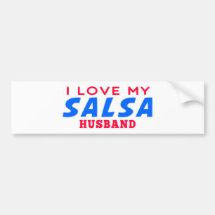 I Liebe mein Salsa-Ehemann Autoaufkleber