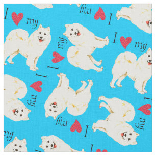 I Liebe mein Samoyed Stoff
