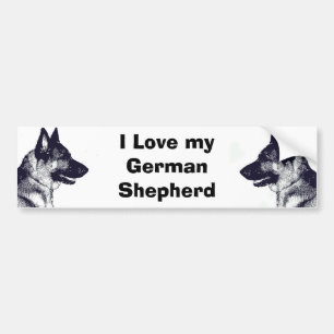 I Liebe mein Schäferhund Autoaufkleber