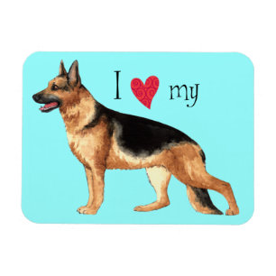 I Liebe mein Schäferhund Magnet
