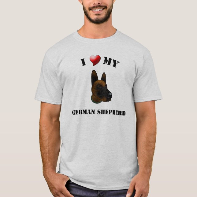 I Liebe mein Schäferhund-T - Shirt (Vorderseite)