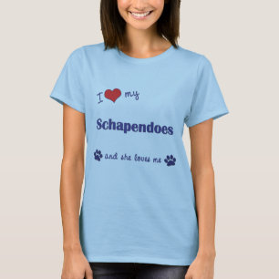 I Liebe mein Schapendoes (weiblicher Hund) T-Shirt