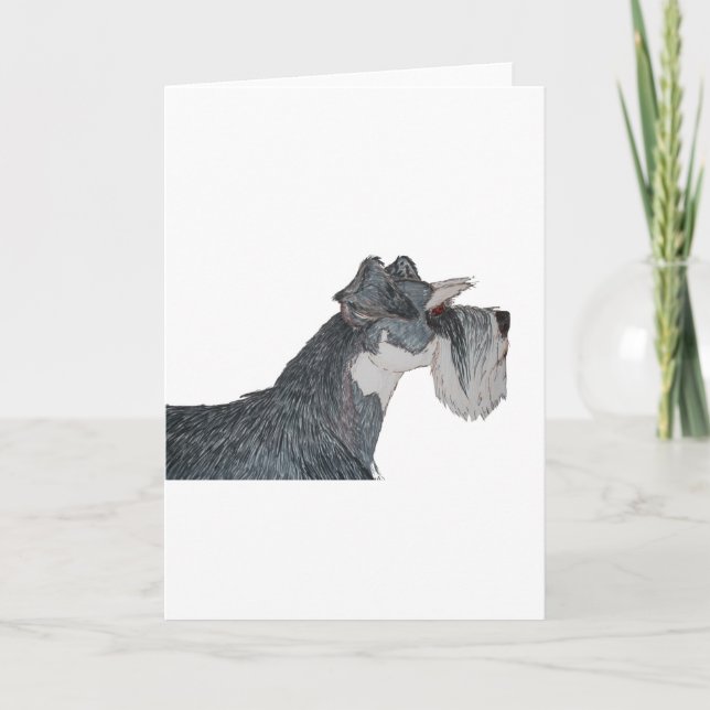 I Liebe mein Schnauzer Karte (Vorderseite)
