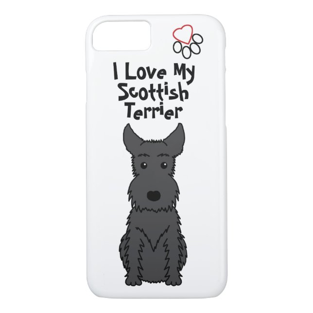 I Liebe mein schottischer Terrier-Telefon-Kasten Case-Mate iPhone Hülle (Rückseite)