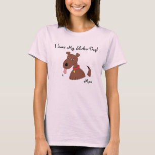 I Liebe mein Schutz-Hundebrown-HundeT - Shirt