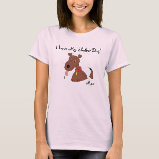 I Liebe mein Schutz-Hundebrown-HundeT - Shirt