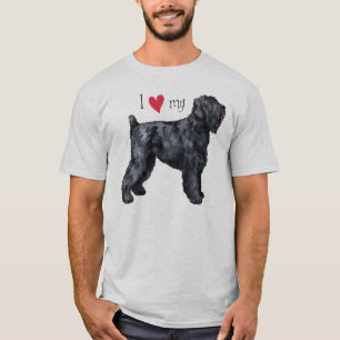 I Liebe mein schwarzer russischer Terrier T-Shirt