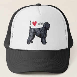 I Liebe mein schwarzer russischer Terrier Truckerkappe