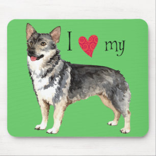 I Liebe mein schwedisches Vallhund Mousepad
