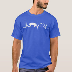 I Liebe Mein Schweinefeld Valve EKG Heartbeat Funn T-Shirt