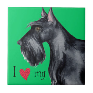 I Liebe mein Scottie Fliese