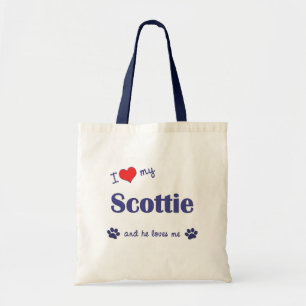 I Liebe mein Scottie (männlicher Hund) Tragetasche