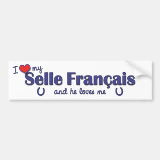I Liebe mein Selle Francais (männliches Pferd) Autoaufkleber