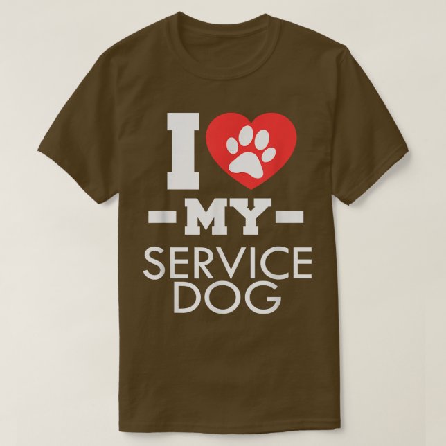 I Liebe Mein Service-Dog  T-Shirt (Design vorne)
