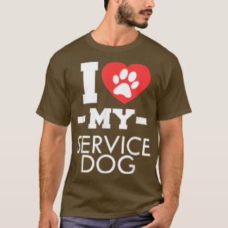 I Liebe Mein Service-Dog T-Shirt