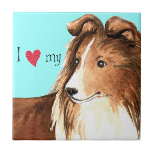 I Liebe mein Sheltie Fliese