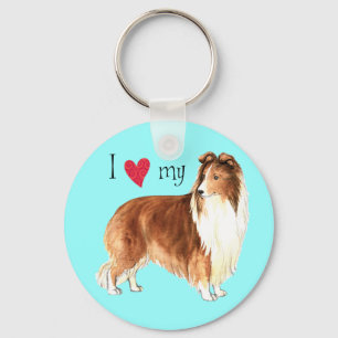 I Liebe mein Sheltie Schlüsselanhänger