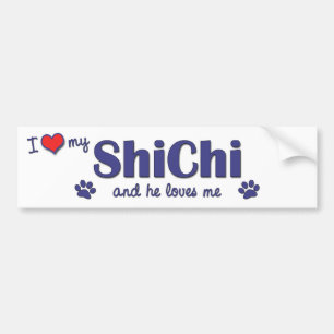 I Liebe mein ShiChi (männlicher Hund) Autoaufkleber