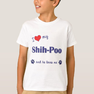 I Liebe mein Shih-Poo (männlicher Hund) T-Shirt