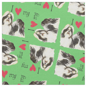 I Liebe mein Shih Tzu Stoff