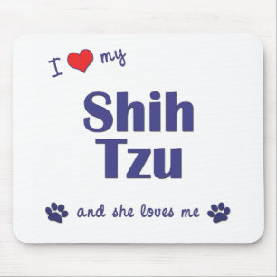I Liebe mein Shih Tzu (weibliche Hunde) Mousepad